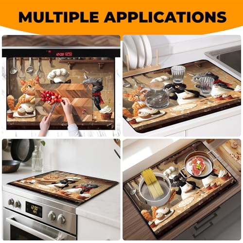 Image of Stove Top Cover for Glass Electric Stove (Cat, 30 inch x 21 inch)