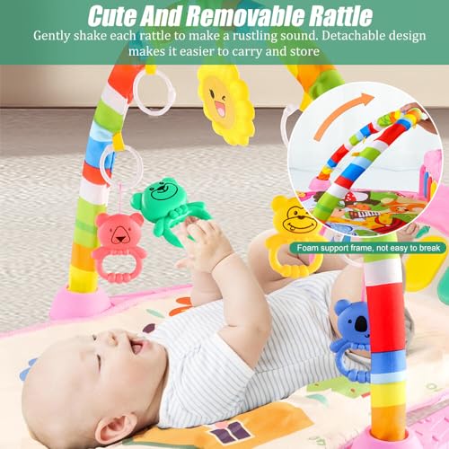 CJBIN-Piano-Gym-Spieldecke-mit-Spielzeug-Baby-Spieldecke-mit-Spielbogen-Krabbeldecke-mit-Musik-und-Lichtern-Babyspielzeug-fur-Kleinkinder-ab-der-Geburt