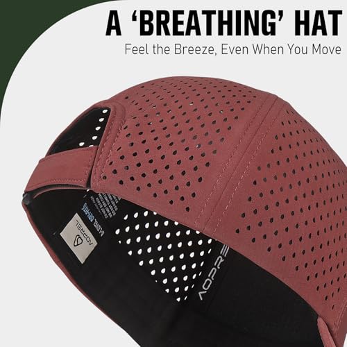 Image of AOPREL Baseball Cap Breathable Mesh Golf Hat Quick Dry Adjustable Baseball Hats for Men and Women Sport Running Workout