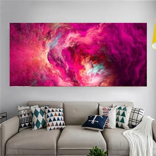 Peinture diamant nuage coloré pour créer un décor mural de salon moderne