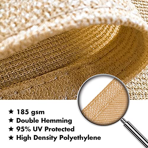 Image of KANAGAWA 12'X16' Sun Shade Sail Sand Curved Rectangle Customizable