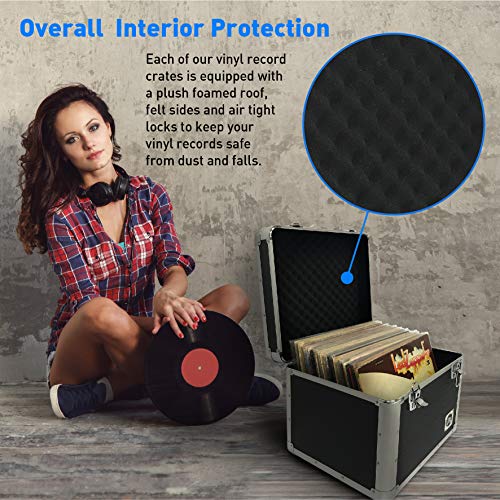 image for EasyGo Products RSC-M Classic Acts Vinyl Record Album Storage Case, Ho