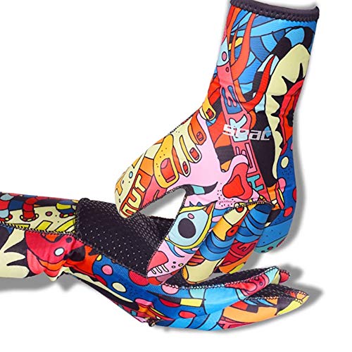 WYYHAA 3mm Neoprene Diving Gloves Anti-Slip Cold Keep Warm Anti-Scratch Swimming Gloves for Fishing Scuba Snorkeling,B,S