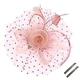 【Material y medidas】: Malla, la pluma viene con una diadema de plástico completamente envuelta por una cinta y un clip de metal plateado. El diámetro de la flor del tocado es de aprox. 25 cm / 9,8 pulgadas.