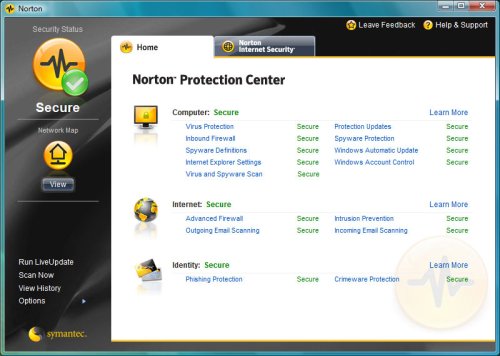 Symantec Norton Internet Security 2008 + Norton Antibot 1.0 - Seguridad y antivirus (Kit de disco, 1 usuario(s), DEU, 350 MB, 256 MB, 600 MHz)