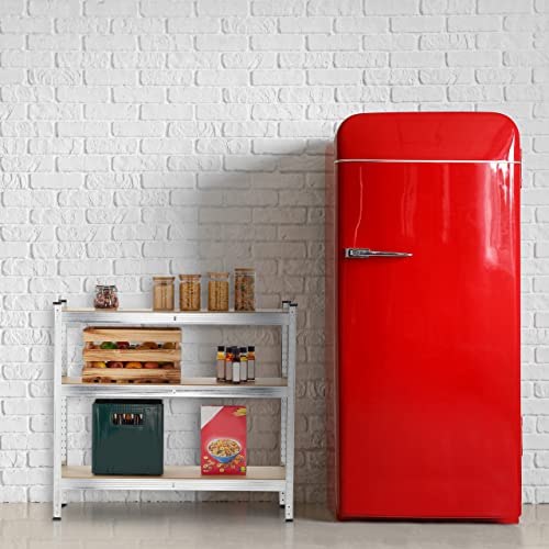 Relaxdays Schwerlastregal, 5 Ebenen, HBT 180x100x30 cm, 500 kg Tragkraft, Stahl, Lagerregal für Keller & Garage, Silber