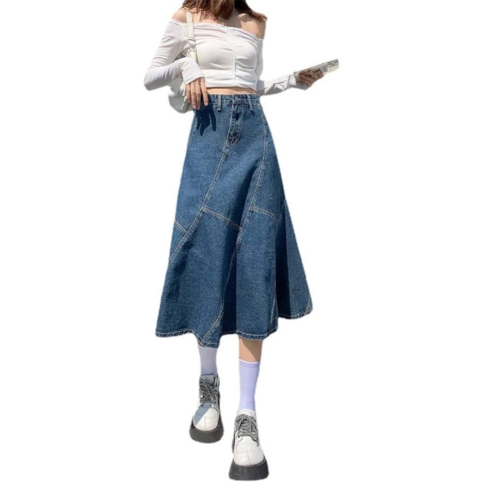 安心追跡付【KAREN MILLEN】デニムバンドウフルスカートドレス Amazon.co.jp: [Zozogag] スカートデニム若い女性レディース