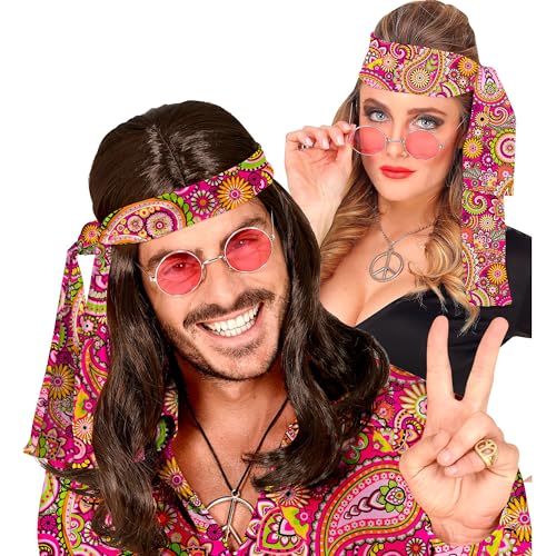 W WIDMANN MILANO Party Fashion - 60er und 70er Jahre Stirnband, Haarband, Hippie, Flower Power, Accessoire, Karneval W WIDMANN MILANO Party Fashion - 60er und 70er Jahre Stirnband, Haarband, Hippie, Flower Power, Accessoire, Karneval