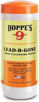 Hoppes LBG40 Lead-B-Gone Skin Cleansing Wipes Package of 40
