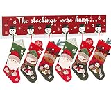 Christmas Stocking Holder Mantle Christmas Stocking Hangers for Mantel Fireplace Wall Hanging Sign w