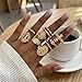 Cluksik Virgin Mary Ring, Jewelry Set with Fashion Design, 10-Piece Alloy Collection for Daily Wear and Gifting, Adjustable Sizes for Comfortable Fit