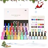 CANNI Lot Vernis Semi Permanent 24 Couleurs Gel Nail Polish avec base et top coat vernis semi permanent/Matt/Primer ongle gel uv et Déshydrateur pour/Renforcer la carte gel/couleur CC1