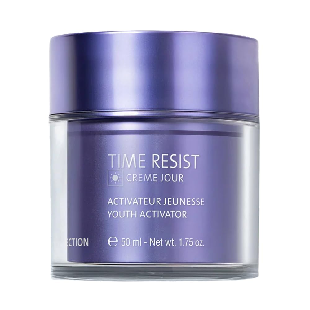 Time Resist Jour Yonka 50ml - Crème de Jour Anti-Âge - Complexe Activateur de Jeunesse et Acide Hyaluronique - Réduit les Rides et Ridules - 96% d'Origine Naturelle