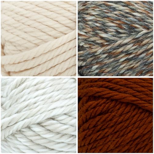 Image of Lion Brand Yarn, Hometown Super Bulky Yarn, Harvest Pack, 12 Skeins
