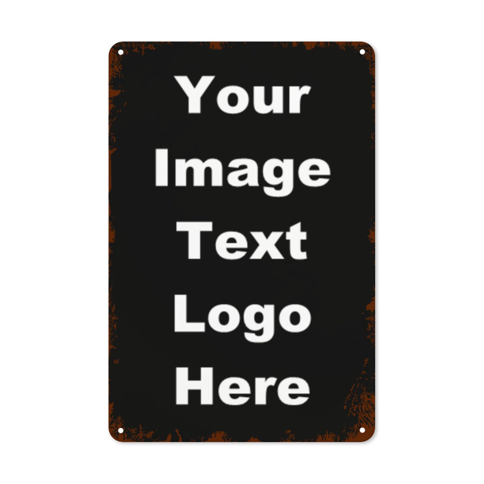 Djngn Black-7 Custom Sign, Personalised Metal Signs Custom Metal Poster Plaque For Office Business Workplace Office Home Delivery Signs