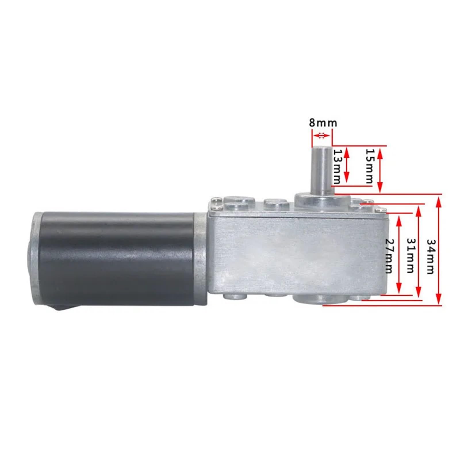 5840-31ZY Motore a Vite Senza fine CC 5-470 Giri/min Coppia Elevata 3,4-70 kg Motore CC autobloccante for apparecchiature domestiche con Tende Intelligenti(470RPM_24V)