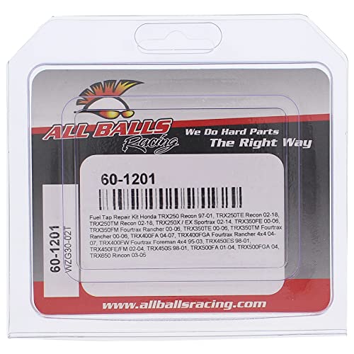 Image of All Balls Racing Fuel Tap Repair Kit 60-1201 Compatible With /Replacement For Honda TRX250 Recon 1997-2001, TRX250TE Recon 2002-2018, TRX250X / EX Sportrax 2002-2014