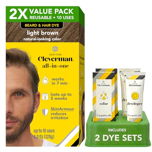 2X Reusable Hair & Beard Dye for Men – Light