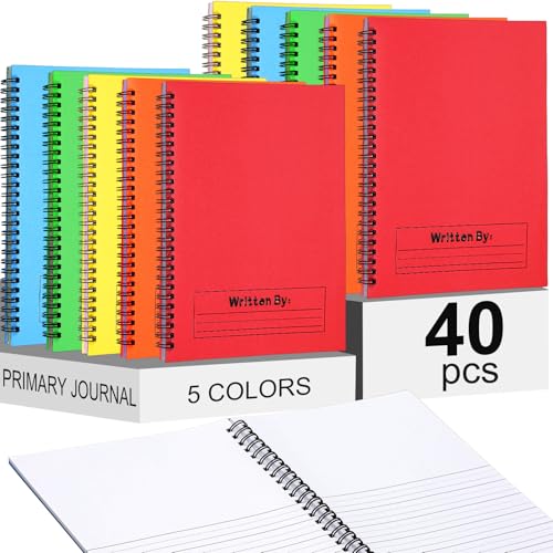 Henoyso 40 Pcs 100/50 Sheets Primary Composition Notebook K-2 Bulk