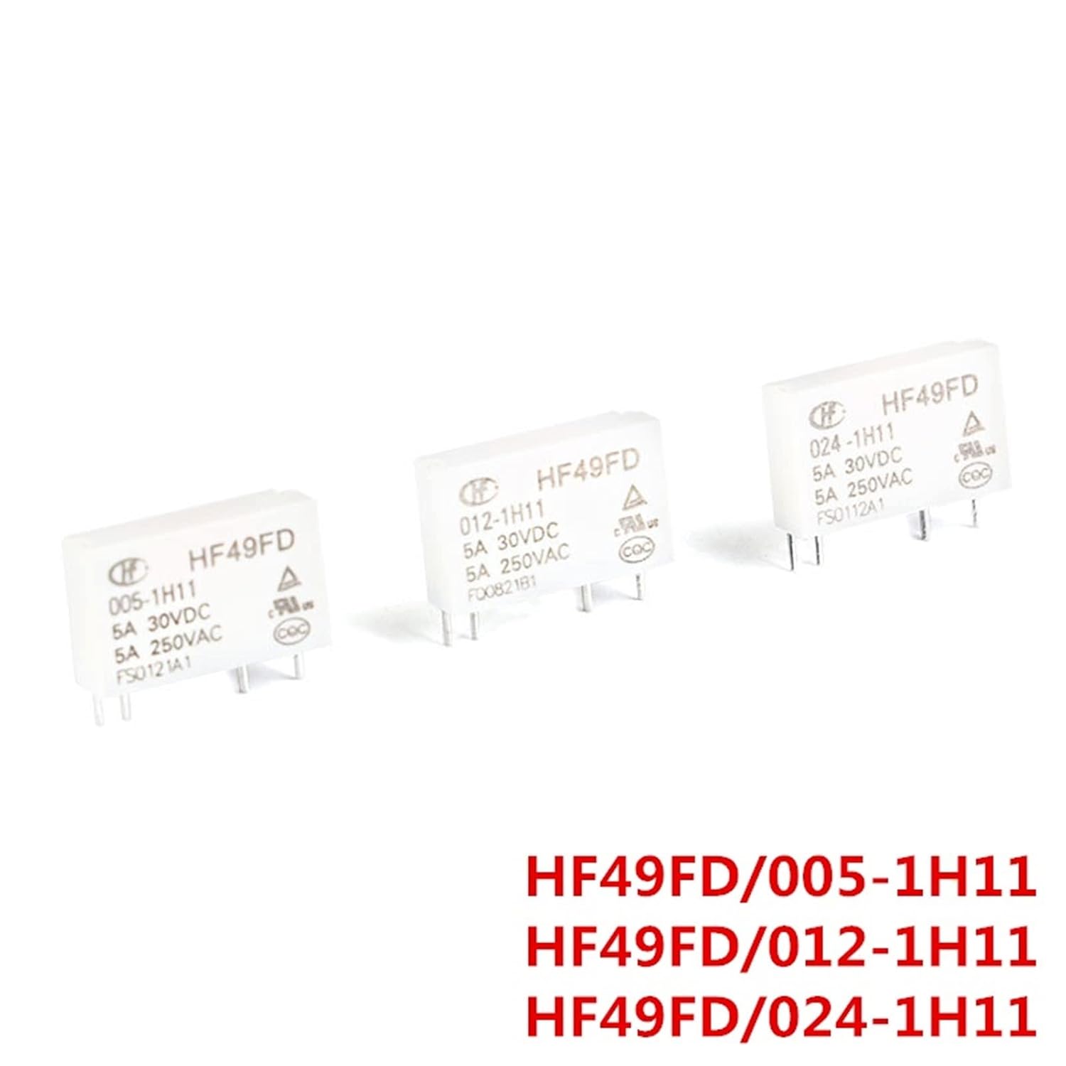 10pcs Relay 12V HF49FD-005-1H11 005-1H11 HF49FD DC5V 1H11 4PIN 5A 5V Rele 24V