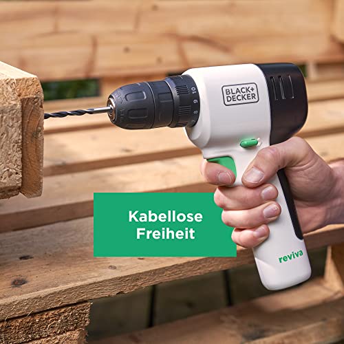 Black+Decker reviva 12V Akku-Bohrschrauber REVDD12ASTB (nachhaltiger Bohrschrauber aus 50% recyceltem Plastik1, 10+1… – Bild 6