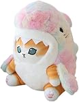Shark Jouet en peluche de chat, mignon chaton en costume de requin animal farci, doux cadeau de jouets Kawaii pour les enfants & Ventilateurs d'anime(8inch,Bleu)