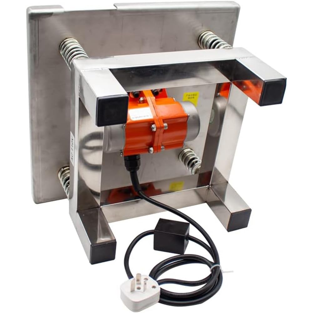 TAHALI Pequeña Mesa vibratoria de hormigón, agitador de hormigón, Banco de Pruebas de vibración, Bloque de Prueba, Plataforma vibratoria, Mini Mesa vibratoria de Acero Inoxidable,50cm-220v