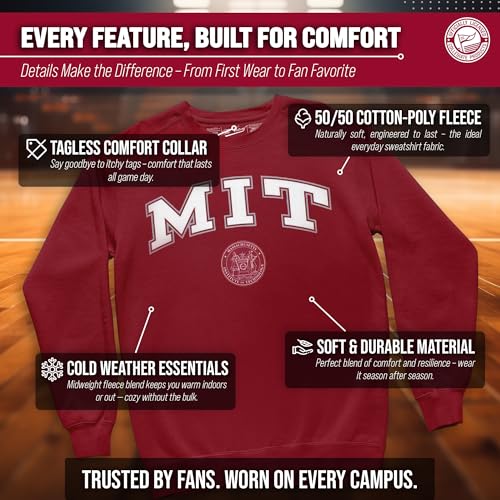 Image of NCAA College Sweatshirt Fleece Crewneck Pullover for Men and Women | Officially licensed NCAA college gameday crewneck pullover - 9 oz fleece lined sweatshirt with arch and logo design