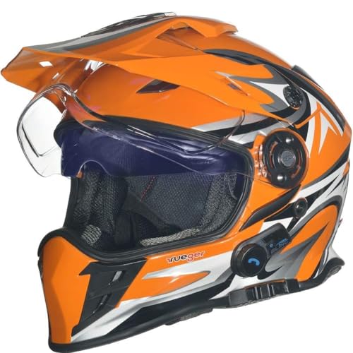 ?Crosshelme Endurohelm Kinderhelme Quad Trial Kinder Helm rueger, Farbe:RX-968 COM Orange V/RCK, Größe:S (55-56)