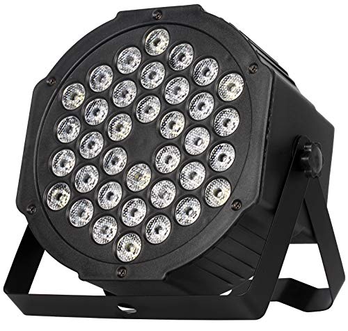 Canhão Refletor 36 Leds Par 64 Strobo de Luzes Rgb 36w Controle Dmx Iluminação Dj para Festa e Event