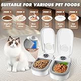 TGKYK 2PCS Cat & Small Dog Automatic Feeder with 48H Timer, 700ML Automatic Pet Feeder, Food Timer Dispenser for Dry & Wet Food - Image 3