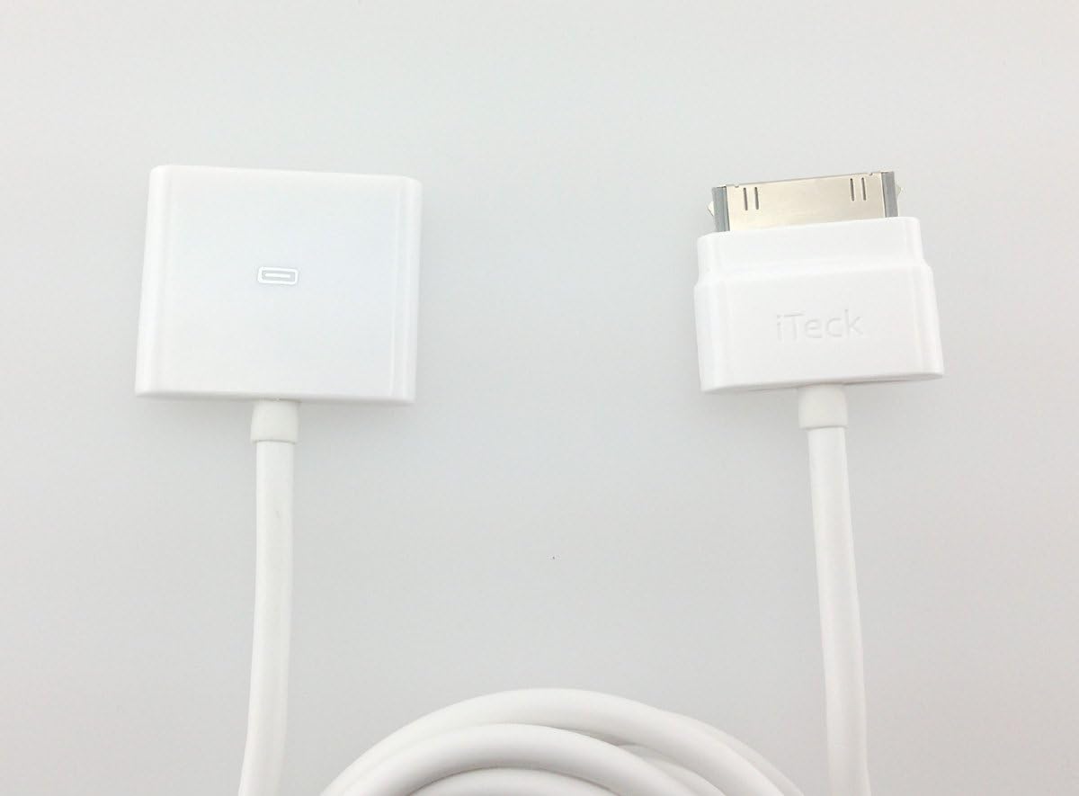 Smart Dock Extender Cable for Apple iPhone iPod iPad Charge Data Sync & Audio Play Control Music 4ft Long