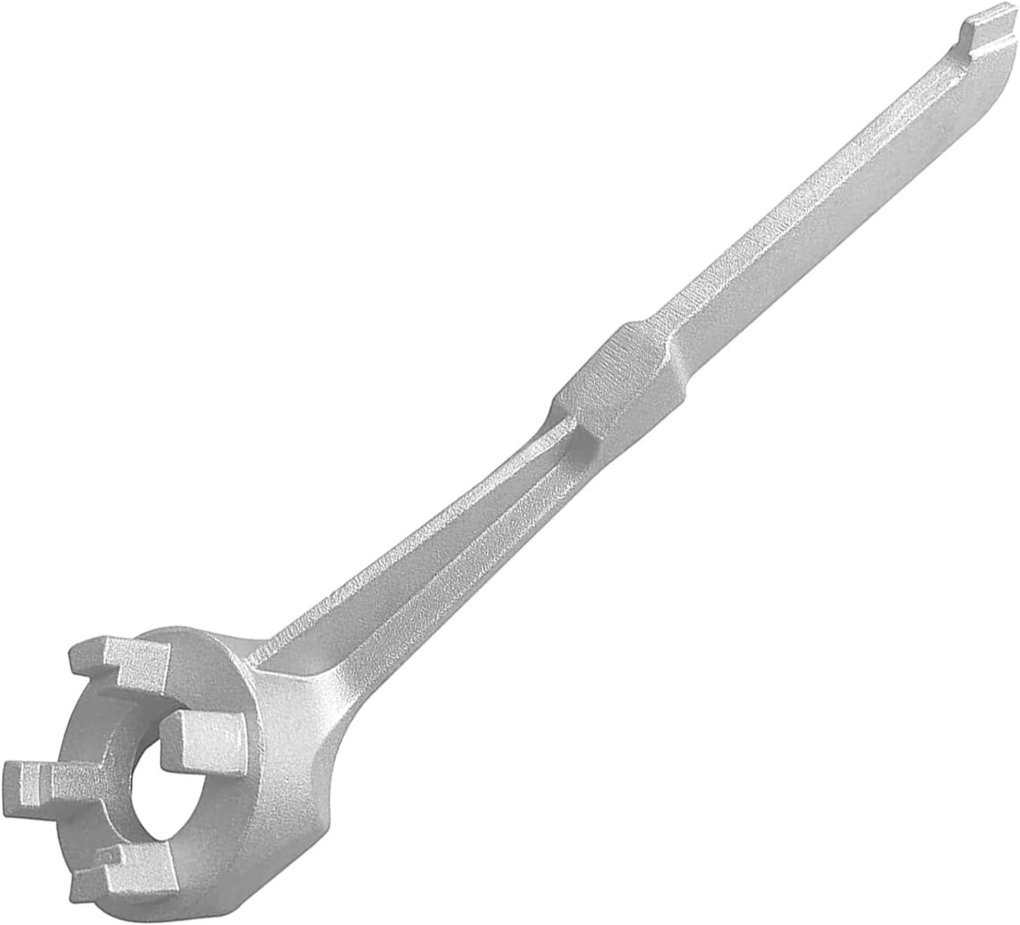 JAGETRADExx Aluminum Drum Wrench Drum Plug Bung Wrench for Opening 10 15 20 30 50 55 Gallon Drum Oil Grid Wrench Drum Wrench Silver