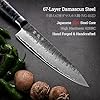 Japanese Chef Knife 8", Hand Forged 67-Layer Damascus VG10 Core Kitchen Knife for Home & Professional Chefs, Razor Sharp Chef's Knives with Leather Sheath, Premium Father Day Gift for Dad Husband #3