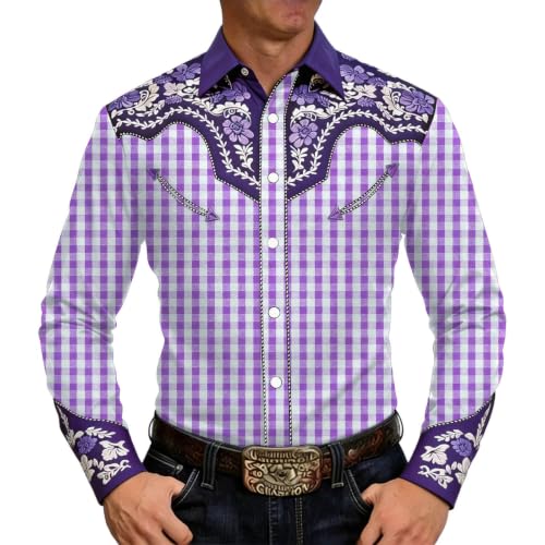 Camisa de cuadros para hombre Duohropke ideal para fiesta de Oktoberfest y jardín