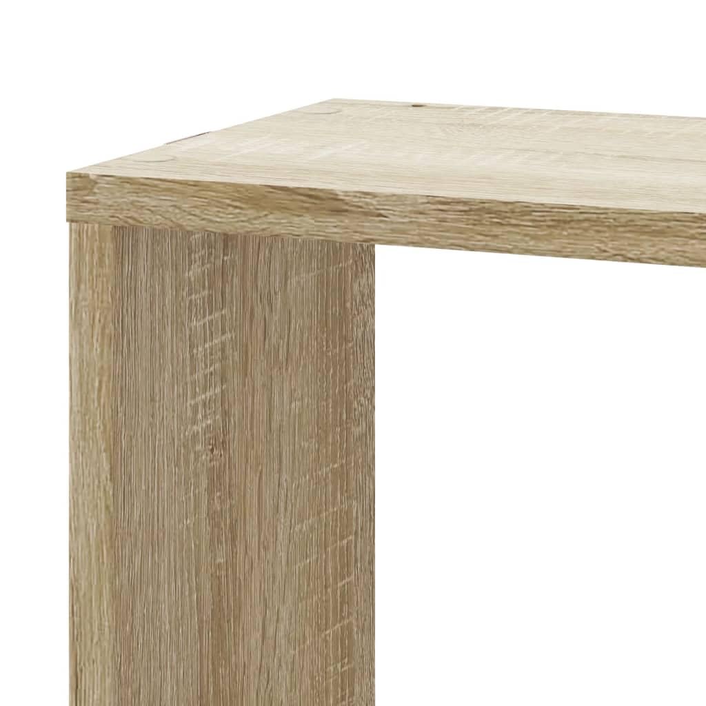 vidaXL Étagère d'angle Murale chêne Sonoma 45x45x147cm Bois ingénierie, étagère d'angle, étagère Suspendue, étagère Murale Suspendue, étagère Murale