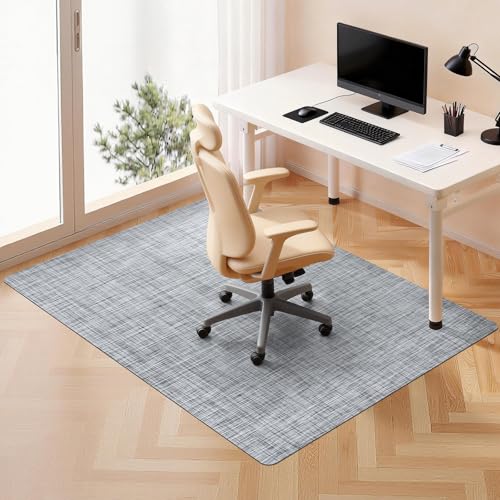 Office Chair Mat,48"x55" Anti-Slip Waterproof Hardwood Floor Chair Mat,Heavy Duty Floor Protector Rolling Chairs for Home Office(Grey)