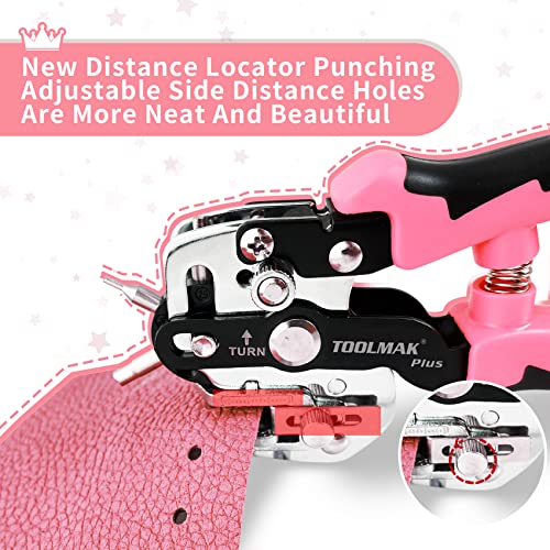 Leather Hole Punch Lady Tools Multifunction Hole Puncher, Very Effortless Get Perfect Holes for Leather and Belt, Perfect for Mom, Daughter, Sister, Wife or for Any Special Lady
