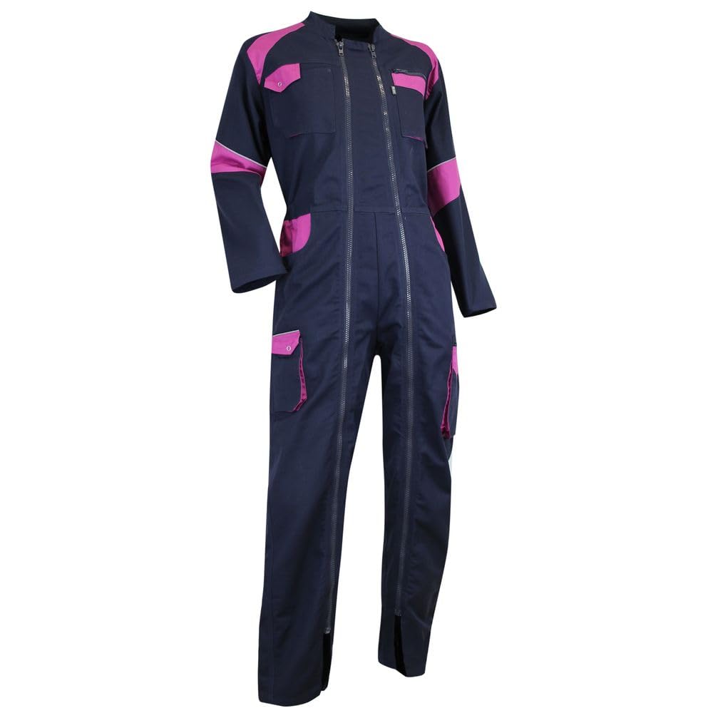 LMA 401021 ORGE Combinaison Double Fermeture, Bleu Foncé/Rose, Taille 3