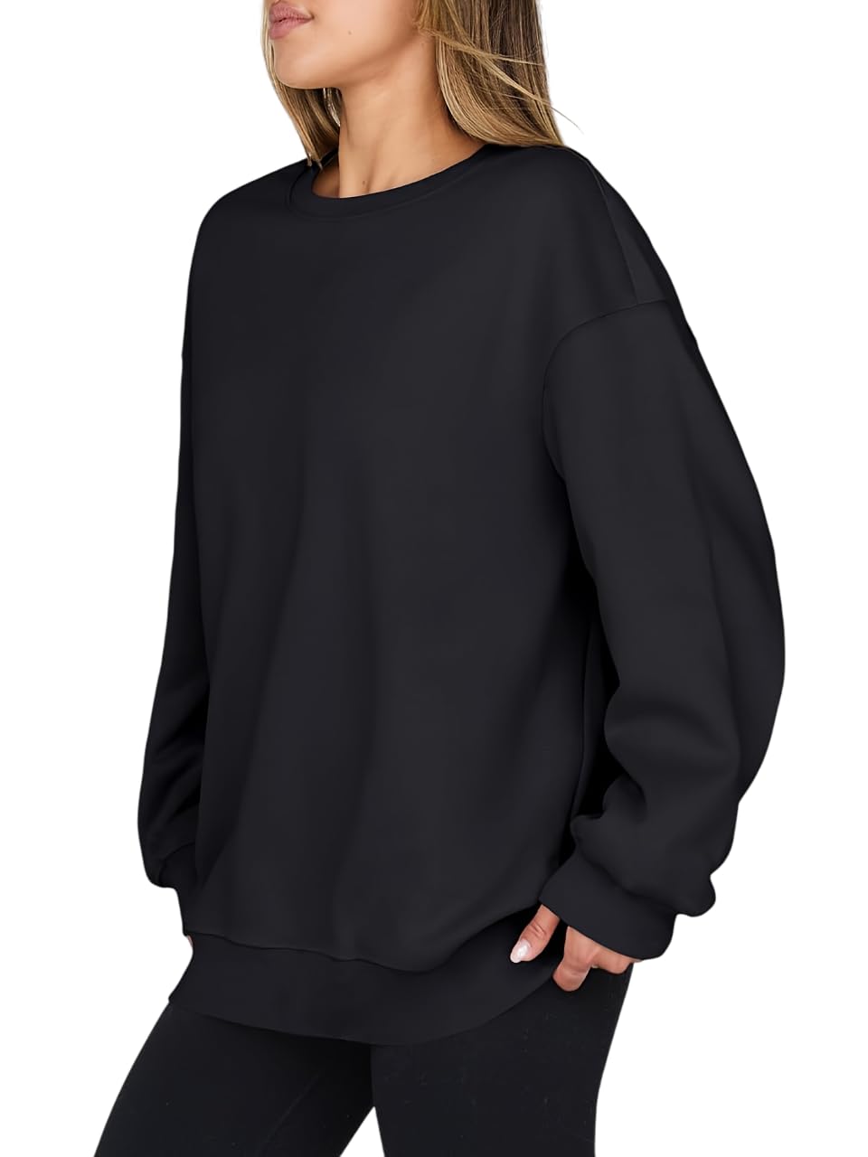 dockstreet Women's Blended 100% Cotton and Fleece Blend Oversized Fit® Baggy Fit Drop Shoulder Cool and Stylish Sweatshirt-picture-13