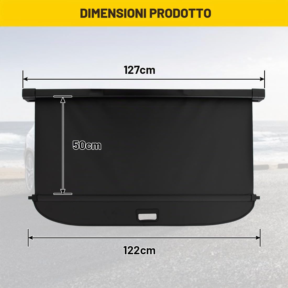 Protezione Coperchio Portabagagli Copertura Bagagliaio Auto Baule Posteriore Pacco Ripiano Portaoggetti Cargo Cover Nero per Compatibile Con GLK 300 2008-2015