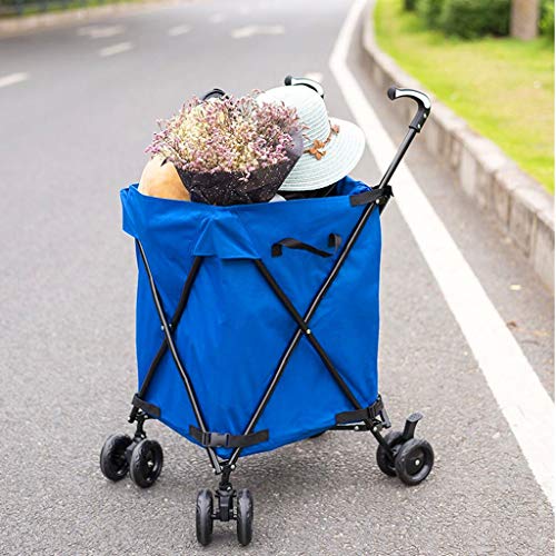 gbgymjm Einkaufstrolley Faltbarer Einkaufstrolley Umweltfreundliche Einkaufstasche Tragbar Doppeltes Vorderes… – Bild 8