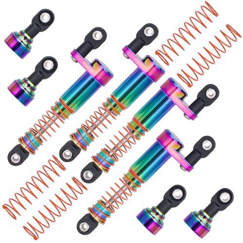 TOOMOD 1/10 RC Shock Oil Dampers kit with Offset Cap for 1/10 SCX10 TRX4 Capra Axial Tamiya LCG Cheater Rigs VS4-10 D90 90046 RC Crawler Car (85mm)