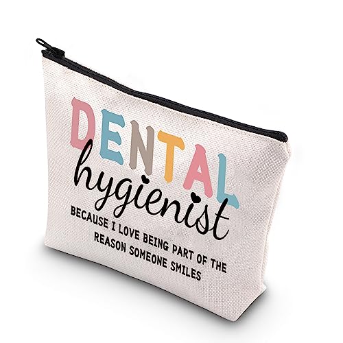 PLITI Dental Hygienist Make-up-Tasche Dental Hygienist Because I Love Being Part of The Reason Someone Smiles DH Student Geschenk, Dentalhygienikerin U, modisch