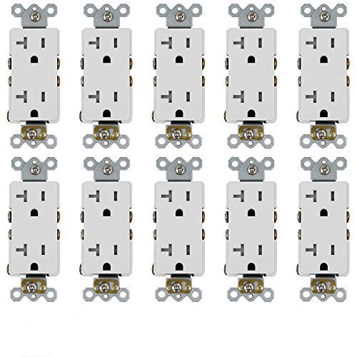 ESD Tech 20A Decora Receptacle 10 Pack Tamper Resistant