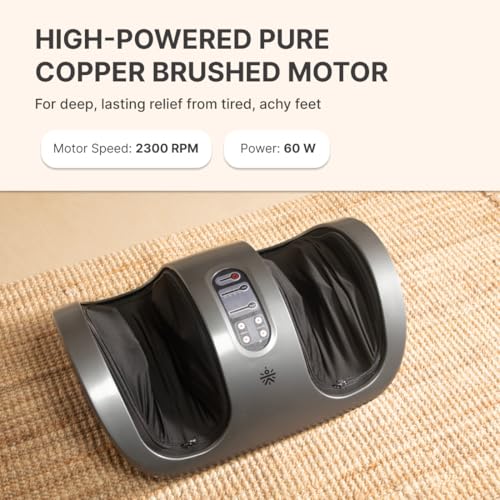 Image of Cult Electric Relax Foot Massager With Shiatsu & Vibration Therapy, 4 Automatic Programs, Enhances Blood Circulation, Pain Relief Foot Massager,Grey