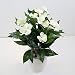 Lopkey 7 rami artificiali Impatiens bouquet di fiori per patio