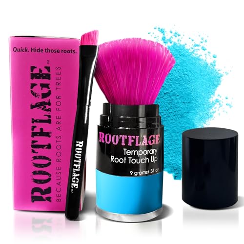 Rootflage Fun and Easy Temporary Hair Color, Hair Powder (Ethereal Pastel Blue) For Light Hair- Washes out in 1 shampoo