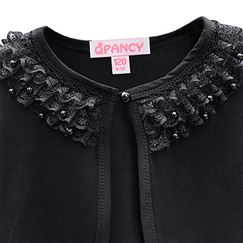 Girls Shrugs Lace Bolero Long Sleeve Cardigan Party Church Dress Cover Up3