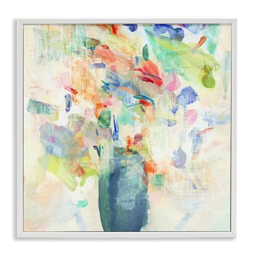 'Summer Flowers Brushstrokes'| Framed Giclee Art